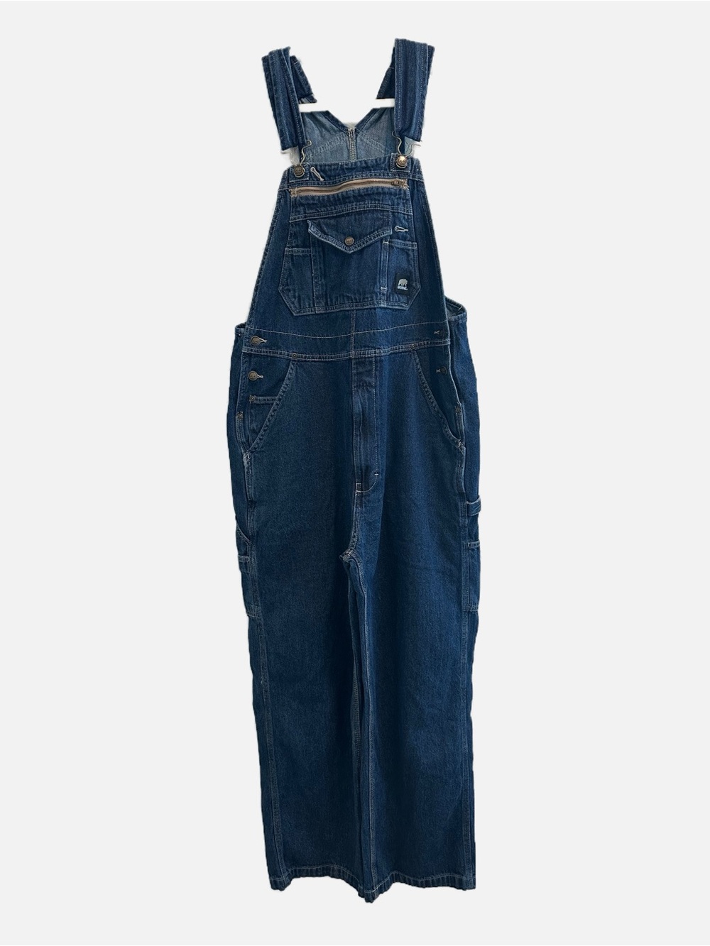 Men's Relaxed Dark Blue Denim Overalls - Classic Workwear Style